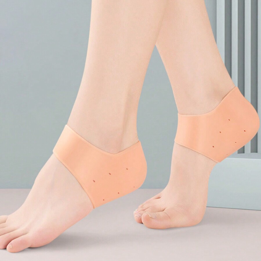 4pcs Silicone Heel Cups, Heel Sleeves For Skin Softening, Shock