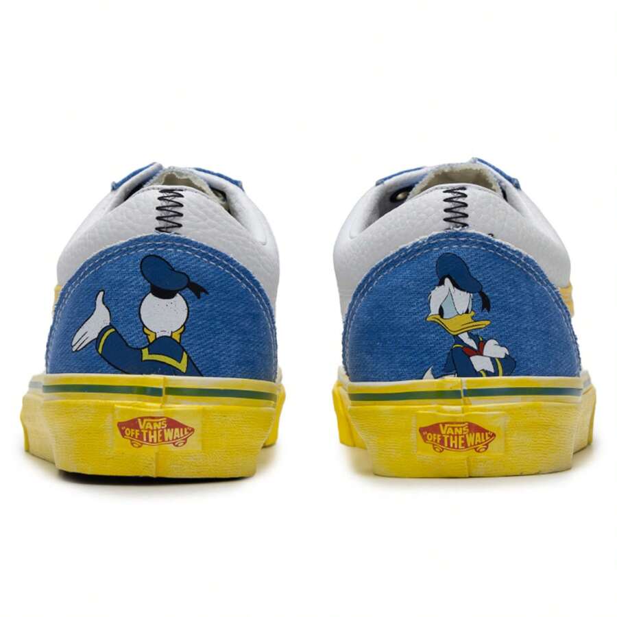 Vans Disney Collaboration Old Skool Sneakers Men, Blue & White Contrast