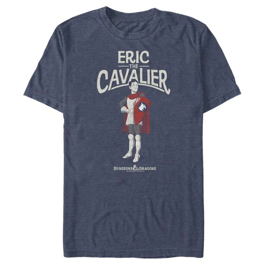 Men's Dungeons & Dragons Eric The Cavalier Pose Cartoon T-Shirt