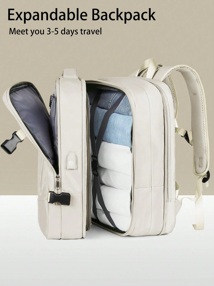 40L Travel Backpack For Women Men, Expandable Backpack 17 Inch Laptop Backpack Flight Approved Luggage Carry On Water Resistant Computer Backpack For Weekender Overnight Large Daypack Back Pack With Laptop Compartment Teacher Personal Item Backpack Rucksack Airplane Accessories Waterproof Hiking Business Trip Carry On Backpack - Multicolor - View 1