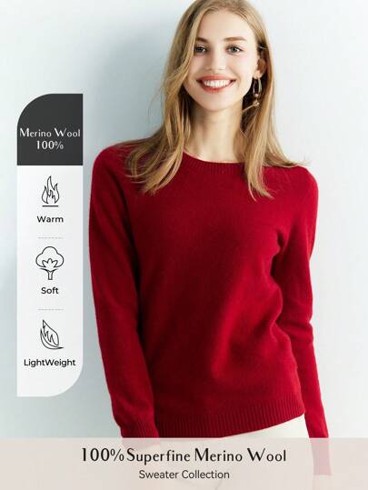 100% Wool Soft Warm Soft Sweater