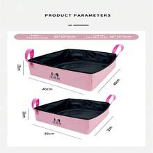 1 pieza Caja de arena para gatos semi-cerrada simple con borde alto para evitar derrames de arena, adecuada para mascotas medianas y pequeñas