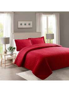 3 Piece Lightweight Bedspread Quilt Set Microfiber Quilts Prewashed, Queen King
