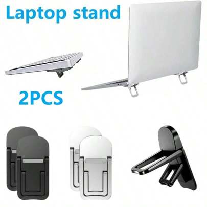 Foldable Laptop Stand, Adjustable Height Portable Laptop Cooling Holder Rack