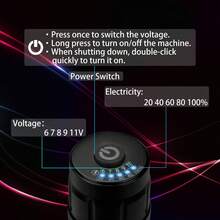 Máquina De Tatuar ATOMUS Rotativa Profesional Inalámbrica Kit - Negro - Ver 3