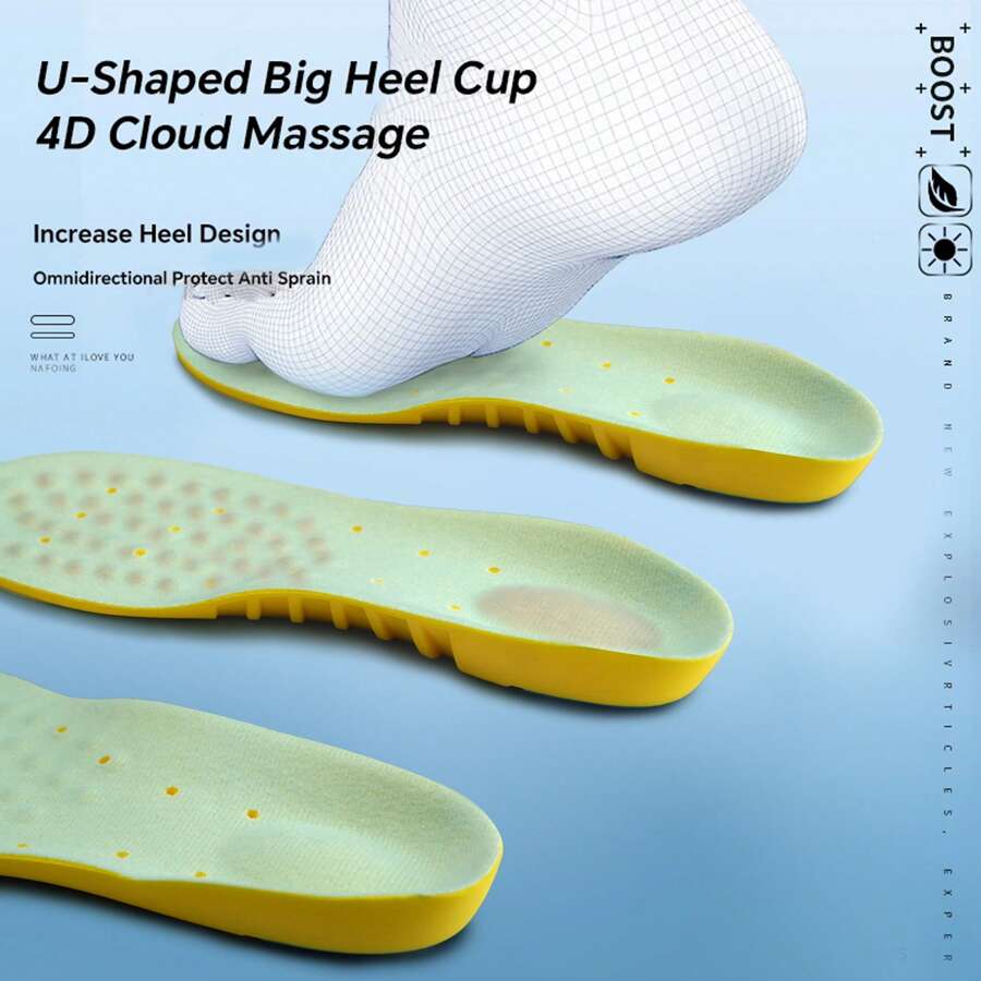 Men's Memory Foam Insoles, Work Boot Insoles, Running Shoes, Hiking