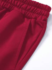 6pcs Spring & Autumn New Solid Color Elastic Waist Drawstring Men Jogger Sweatpants, Straight Leg Trousers