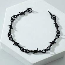 1 pieza Pulsera de aleación con espinas para hombre, pulsera asimétrica de estilo punk gótico de hip hop unisex