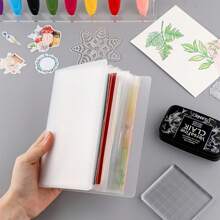 多用途 A6 尺寸照片存储相册，带 40 页书本活页夹口袋，用于剪贴簿、邮票、模具存储袋、照片卡整理保护袋