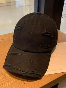 Casquette de baseball vintage américaine abîmée (distressage fait à la main, chaque casquette peut varier légèrement dans les détails de distressage), pour Halloween - Marron - Voir 5