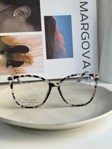 Women's SQUARE Modern Glasses Frame 68337 - 摩卡棕 - 查看 2