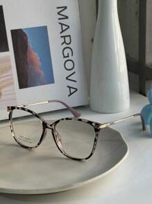 Women's SQUARE Modern Glasses Frame 68337 - 摩卡棕 - 查看 4