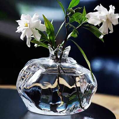 1件迷你石榴水培花卉摆件手工花艺套装创意ins风小饰品