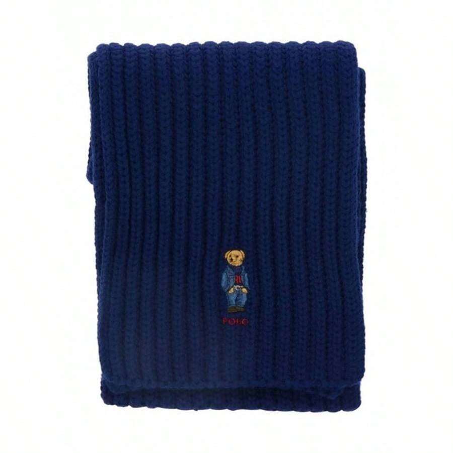 Polo Ralph Lauren Bear Logo Muffler Blue SHEIN USA