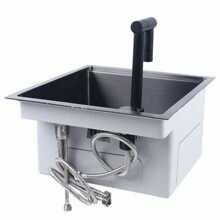 Hidden Kitchen Sink Single Bowl Folding Faucet W/ Drain Assembly Stainless Steel