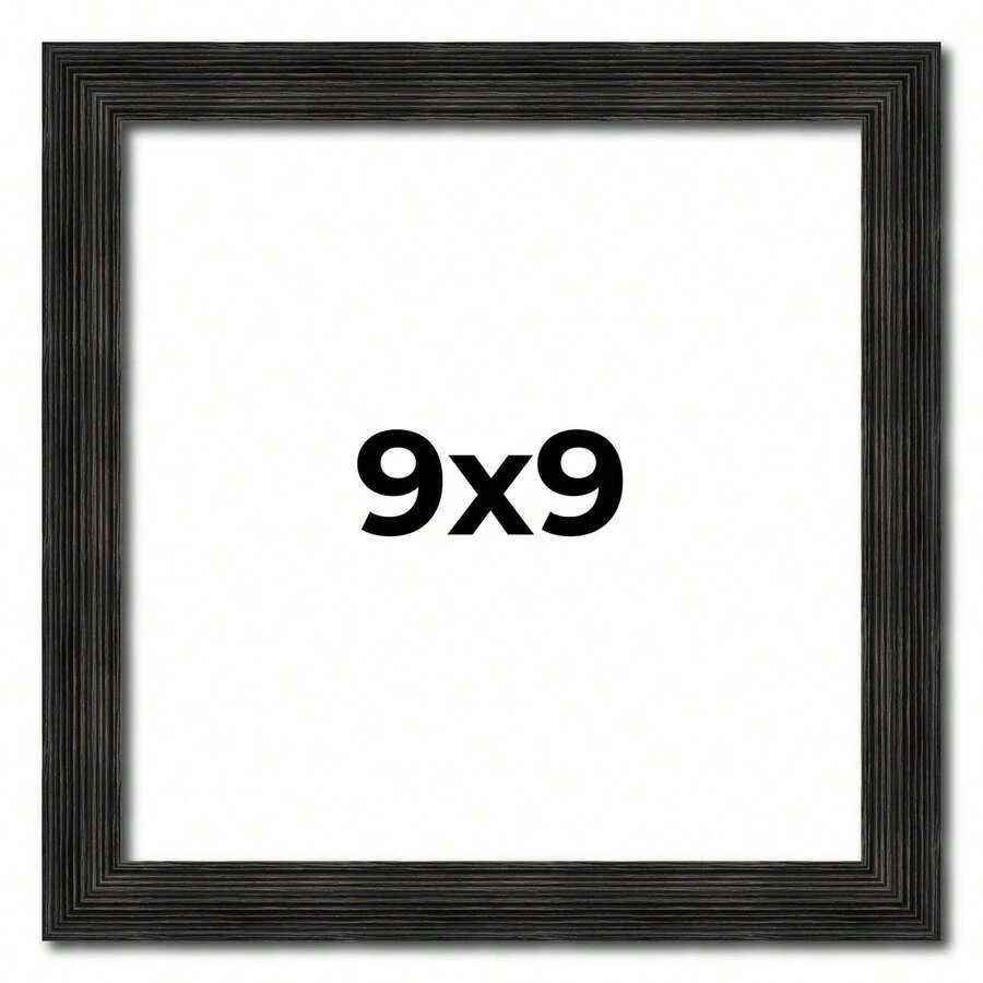 Custompictureframes.Com 9x9 Thin Barnwood Picture Frame UV Acrylic 2 Finishes - Grey And Black - màu đen - Xem 1