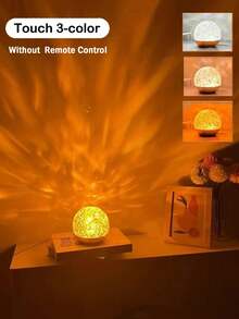 LED水波纹投影小夜灯带遥控，卧室小夜灯投影，房间装饰，圣诞礼物装饰，情人节礼物，露营，婚礼装饰 - 彩色 - 查看 4