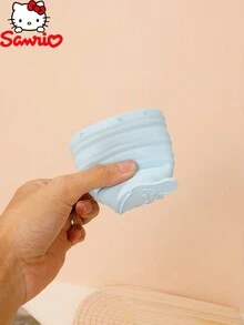 Sanrio Cartoon 1pc Outdoor Travel Portable Foldable Silicone Water Cup Anti-Drop Silicone High Temperature Resistant Retractable Cup Cartoon Mouthwash Cup