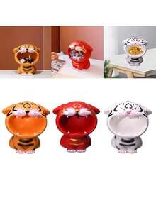 Key Storage Box Trinket Sundries Big Mouth Tigers Sculpture For Desk Bedroom Entrance Home Decor - 紅色 - 查看 5