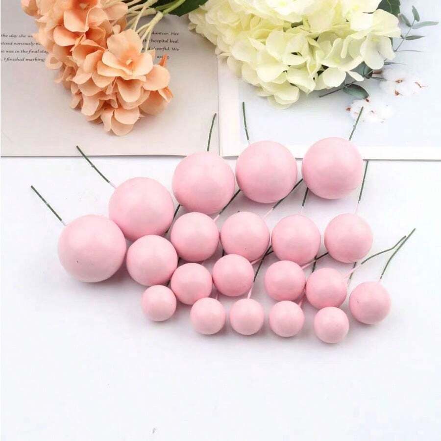 13pcs Light Pink Cake Decorating Picks, Suitable For Birthday Party Cakes, Wedding Cakes, Cake Balls Decorations, Delicate And Versatile,