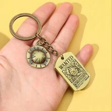 1pc Cartoon Passion Anime One Piece Straw Hat Kid Bounty Wanted, Personalized Decoration Pendant Keychain Bag Accessories Lanyards With Id Holder Car Accessories Bag Charms