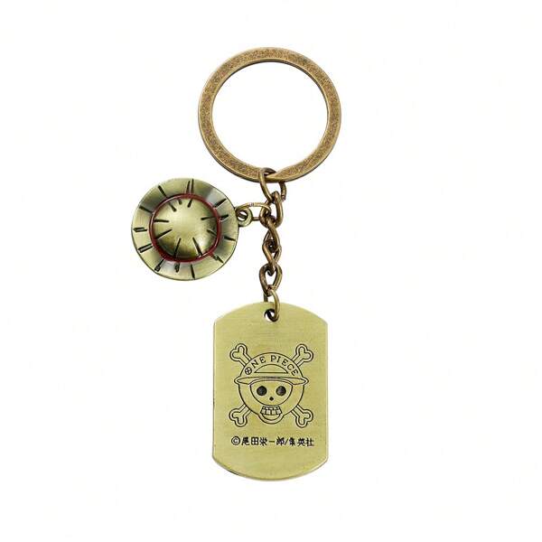 1 Stück Cartoon Anime Strohhut, personalisierter Dekorationsanhänger Schlüsselanhänger Halloween Geschenk Souvenir Autoschmuck Taschenbaumler Schulbedarf