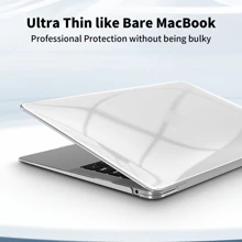 Transparent Case Compatible With MacBook , Sturdy Protective Plastic Hard Shell Case Cover For Air Pro Case - Clear