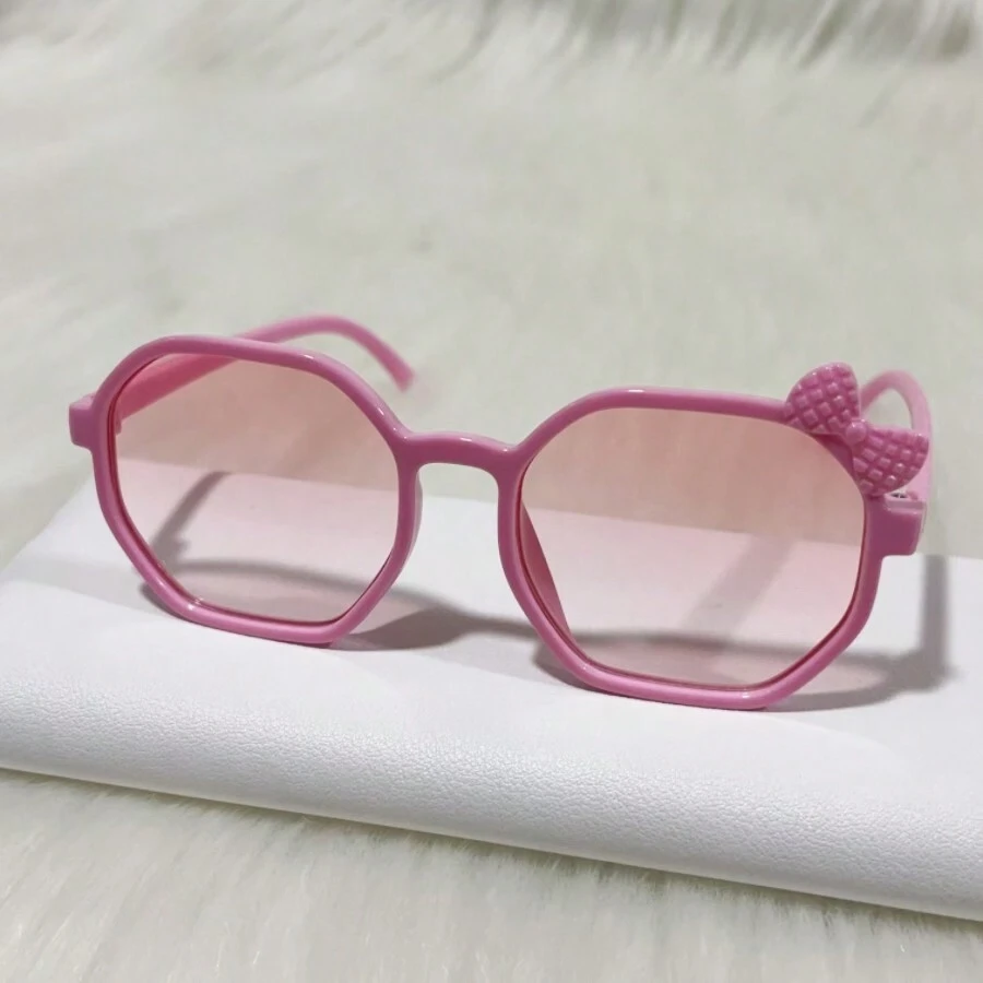 Kids Sunglasses Round Frame UV Resistant Exterior - Hồng - Xem 1