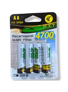 Pack Of 4 Rechargeable AA Battery Units 4700mAh / AAA STICK 2700MaH Toy Microphone - AA 4700MAH NORMAL - View 2
