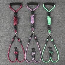 Dual Dog Leash With Wave Pattern - Detachable,Free Nylon Lead For Walking Two Dogs