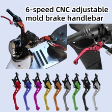 2pcs/Set 6-Speed CNC Modified Handle Multi-Speed Adjustable Horn Brake Clutch Handle Horn Handle, Suitable For Brake/Clutch Modification Accessories For Motorcycles, Electric Vehicles, Off-Road Bicycles, Compatible With Tank 200 EFI Scooters Vitacci TANK 200 | For Nmax