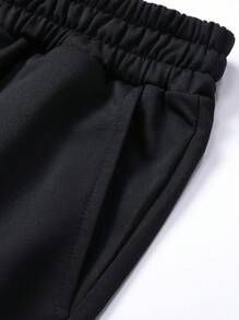 6pcs Spring & Autumn New Solid Color Elastic Waist Drawstring Men Jogger Sweatpants, Straight Leg Trousers