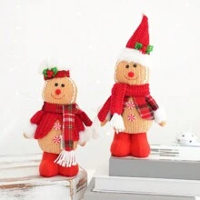 2 búp bê người đàn ông bánh gừng Giáng sinh – Tượng đứng đội mũ đầu bếp bằng vải dùng để trang trí ngày lễ – Đồ trang trí lễ hội cho gia đình, để bàn, cửa sổ – Không cần điện – Thích hợp cho Giáng sinh, Halloween, Năm mới – Trang trí theo phong cách quyến rũ cho nhiều phòng T - Nhiều màu - Xem 11