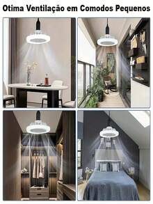 Modern Ceiling Fan With LED Light With Remote Socket And Fan Light - 彩色 - 查看 5