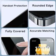 FUNCAT GLOBAL <3PCS>FULL Privacy Screen Protector [4 Sides Privacy]. Screen Film For IPhone 16/15/14/13/12 [LEFT, RIGHT, UP, DOWN], Strong Protection, Anti-Spy, Electroplated Layer, Full Screen Covering (Headset Cover), Fingerprint-Proof. Full Coverage,Easy Install High-Definition Clear,Bubble-Free Anti-Spy Screen Protector Privacy Glass Film Privacy Anti Fingerprint Gift For Birthday/Easter/Presidents Day/Christmas/Family/Friends/Boy/Girlfriend