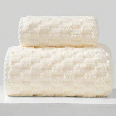 1 Khăn tắm/khăn tắm bãi biển bằng vải nỉ san hô họa tiết mây đen mềm mại, thấm hút tốt, không rụng, kích thước lớn 70"x140" hoặc cực lớn 90"x170" dùng cho gia đình, bãi biển, hồ bơi