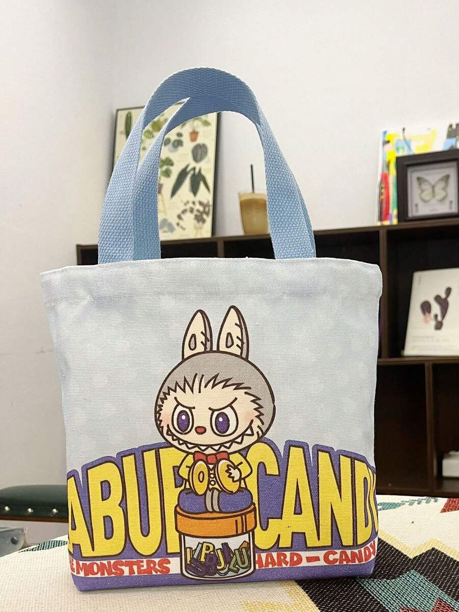 1 件圣诞礼品包装袋，可爱卡通时尚帆布手提包，便携手提包 - 彩色 - 查看 1