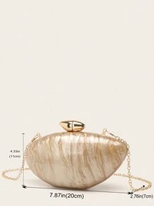 Women Evening Clutch Party Bridal Purse Personalized Marbling Stone Acrylic Clutch Women's Handheld Evening Metal Chain Bag Handbag Crossbody Purse Wedding Party Bag For Women And Girls
