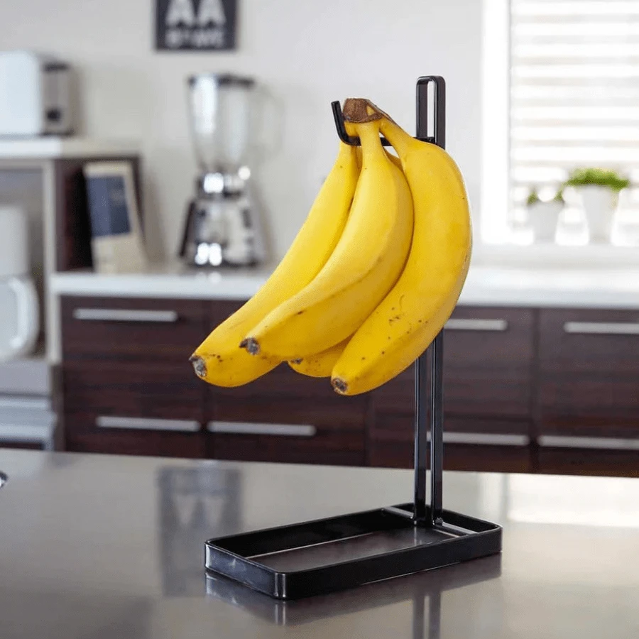 Countertop Fruit Rack With Hooks - Banana Organizer - 黑色 - 查看 1