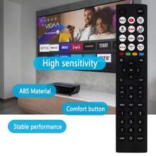 TCHDNZRC EN2J36H 替换遥控器适用于海信 VIDAA LCD LED 电视兼容型号 3A7300F 50A7300F 50A7300FTUK 55U8HAU 55E7HQ 50E77HQ 43A7300F 43A7300FTUK 55A7300F 65A7300F