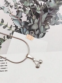 1 件简约时尚百搭波西米亚朋克嬉皮士别致奢华小众不锈钢小樱桃吊坠项链 - 櫻桃 - 查看 15