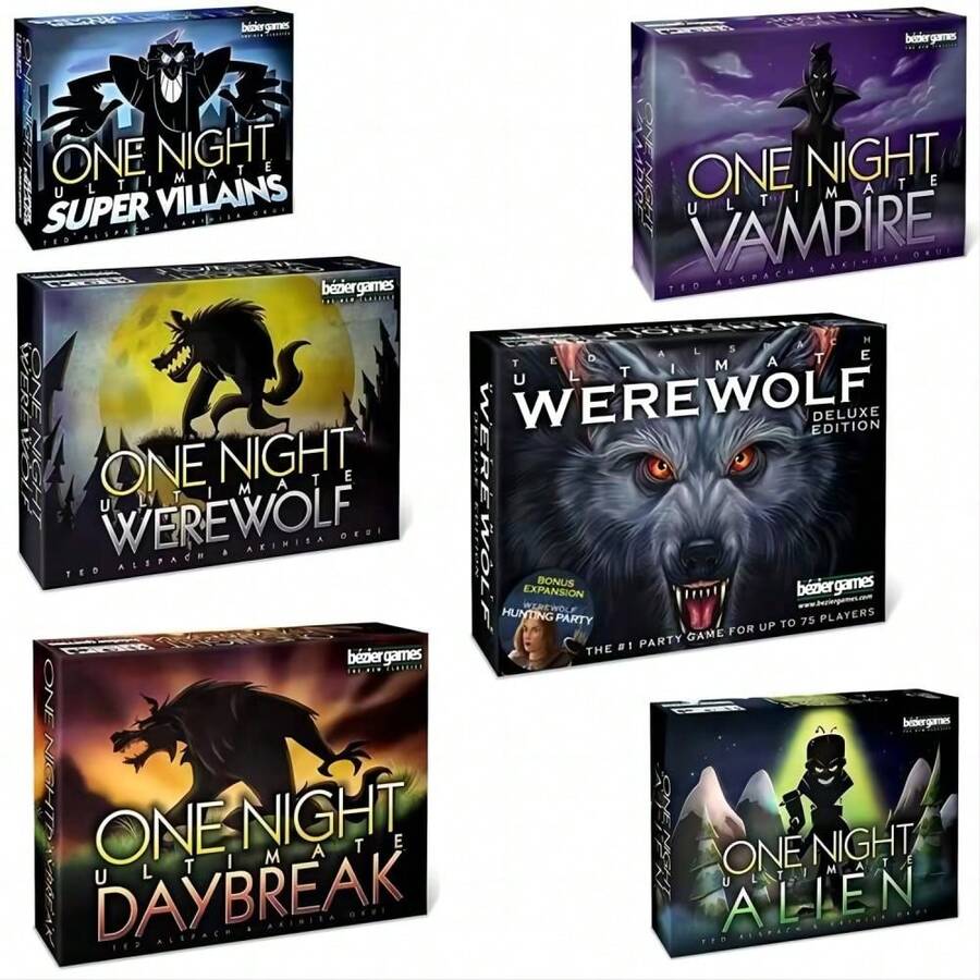 One Night Werewolf Card Game, English Version, Party Game - Multicolor - View 1