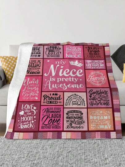 1 Peça Cobertor de Flanela Impresso em Envelope, Cobertor Macio e Confortável em Estilo Moderno para Sofá, Cama, Viagem, Escritório, Decoração Doméstica, Presente de Aniversário para Meninos, Meninas e Adultos, para Todas as Estações