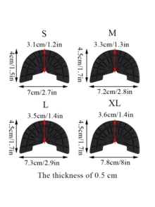 1 双防滑厚橡胶运动鞋鞋底，自粘，防裂鞋修工具配件 - 黑色 - 查看 5