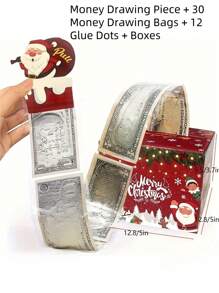 1 个圣诞快乐钱礼盒 - 圣诞纸钞惊喜盒 - 纸质现金礼盒，带有季节性装饰，适合朋友和家人、节日派对和新年礼物，无需电池，适合朋友、女朋友、妻子、姐妹的有趣惊喜现金收纳盒 | 完美的节日派对装饰 - 给所爱之人的有趣现金礼物 - 彩色 - 查看 2