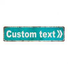 1 件定制街道标志箭头金属牌匾，带文字，个性化礼物 16 英寸 X 4，房间装饰，美学装饰，卧室，家庭，房屋 - 彩色 - 查看 6