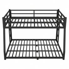 Metal Bunk Beds, Suitable For Teens And Adults, Space Saving/Noise Reduction/No Spring Required, Ladders On Both Sides, Sturdy, Black - 黑色+金屬+全XL - 查看 3