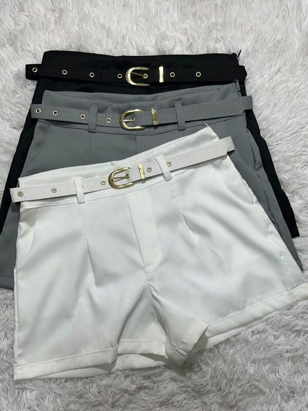 SHORT ALFAIATARIA KIT 3 MODA FEMININA