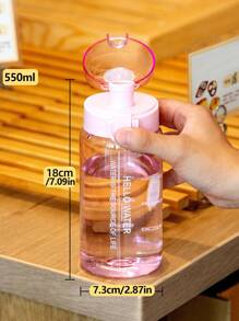 1 个 550ml/780ml 随机颜色圆盖杯，简约透明运动杯，便携式户外运动水瓶（带拎绳），旅行配件，礼品。 - 彩色 - 查看 2