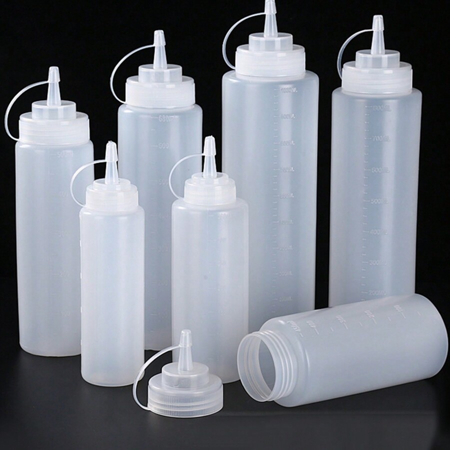 360ml Kunststoff Quetschflasche mit Füllstandsmarkierungen, spitze Düse ...